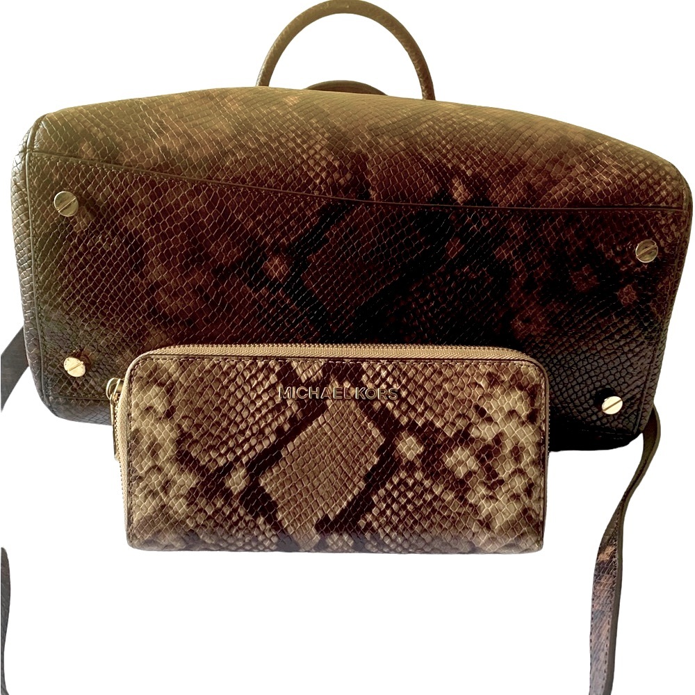 Michael Kors Purse And Wallet Python - image 4